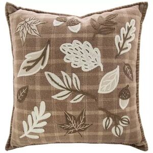 Fall Botanicals Plaid Pillow